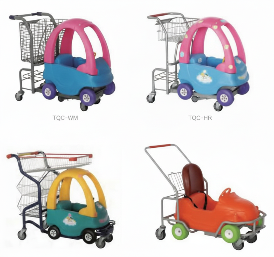 Children shopping trolleys for family stores